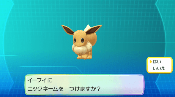 イーブイ名前をつける